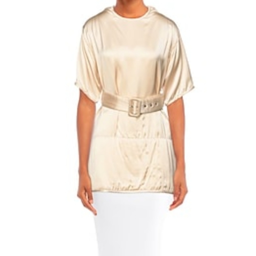 Jil sander pink belted top